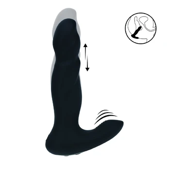 LEVELZ Prostate Pro Black - Silicone Thrusting & Vibrating Massager