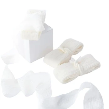 Organza juostelės komplektas, Baltas