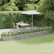 Sodo lovelis, sidabrinis, 507x100x36cm, plienas kaina