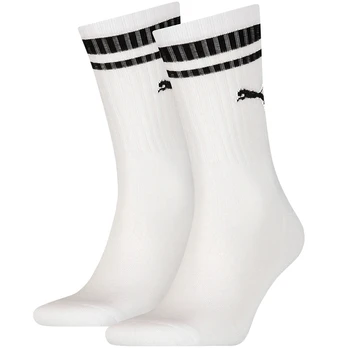 Puma Crew Heritage Stripe 2Pack Unisex kojinės, baltos