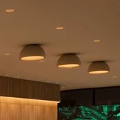 Vibia Duo 4874 LED lubų šviestuvas, kreminis
