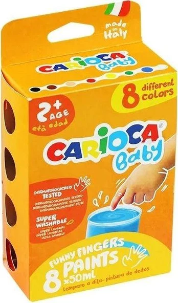 Carioca Farby tempera do Malowania palcami 8 kol CARIOCA