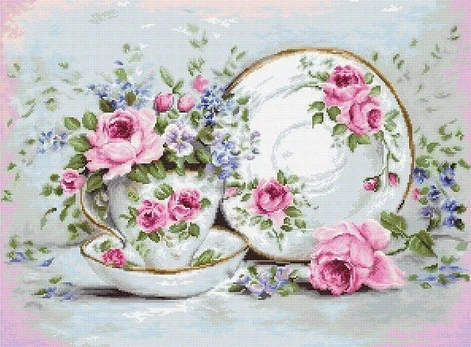 Trio with Blooms SB2318 - siuvinėjimo kryželiu rinkinys