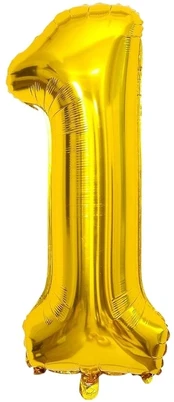 Auksinis folinis balionas - skaičius 1, 95 cm