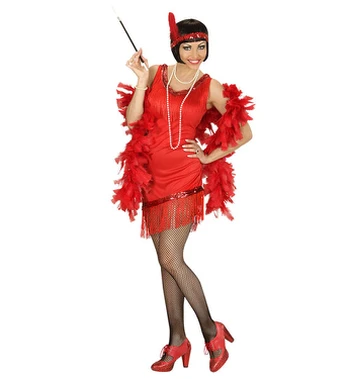 „FLAPPER“ (suknelė, galvos juosta su plunksna)