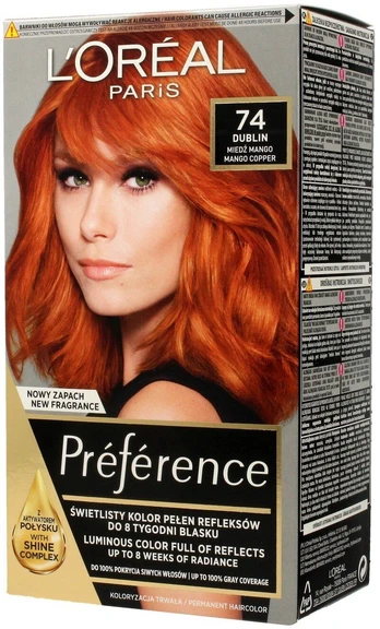 Plaukų dažai L'Oréal Paris Preference, dublin, 74