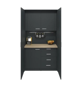 Mini biuro virtuvė Ergostock Graphite New York Oak