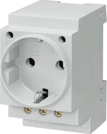 Siemens Lizdas modulinis 2P+Z 16A 230V Schuko ant bėgių (5TE6800)
