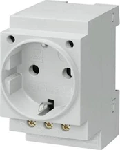 Siemens Lizdas modulinis 2P+Z 16A 230V Schuko ant bėgių (5TE6800) kaina