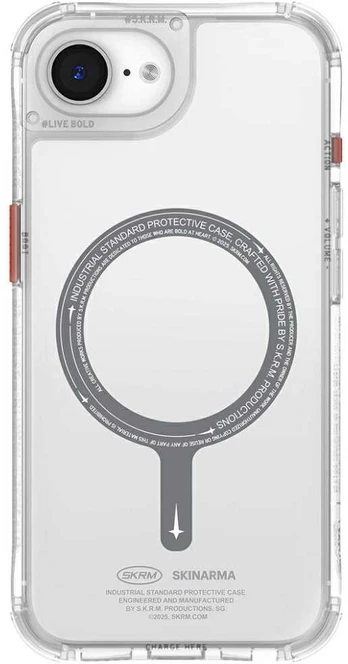 Dėklas Skinarma Saido MagSafe do iPhone 16e permatomas
