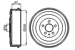 BOSCH 0 986 477 144 Brake drum kaina