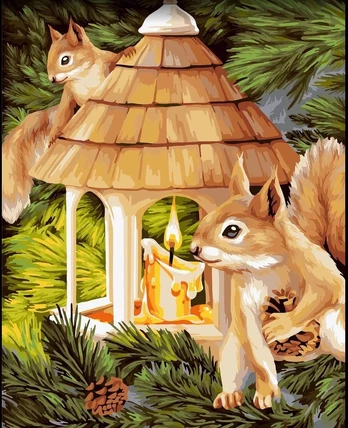 Squirrel brothers 40x50 cm L035
