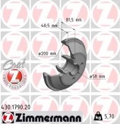 Stabdžių būgnas ZIMMERMANN 430.1790.20 kaina