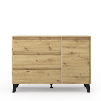 Komoda Mebelbos Borg 1d3s, 110x38,9x78,4 cm, ruda