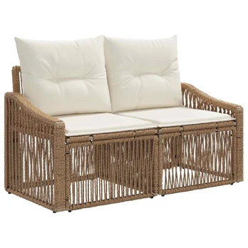 Sodo sofa 2-Vietų skaičius Smėlio poliratanas