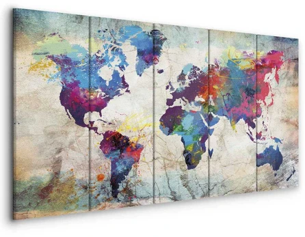 Artgeist Paveikslas - World Map: Cracked Wall