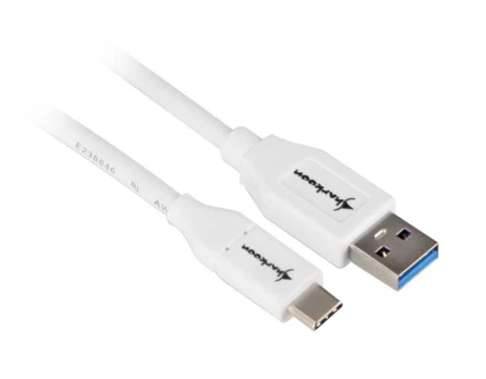 Sharkoon USB 3.1 Cable A-C - white - 1m