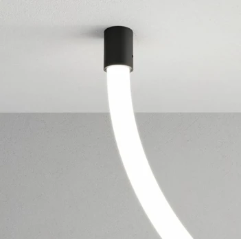 Šviečiančio kabelio XLOOP 18MM užbaigimas - laikiklis, juodas