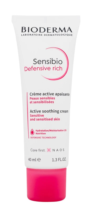 Veido kremas Bioderma Sensibio Defensive Rich, 40 ml, moterims