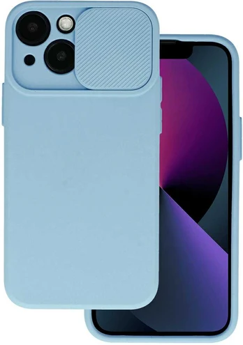 Topt Camshield Soft dėklas skirtas Apple iPhone 14 Pro Max Light mėlynos spalvos