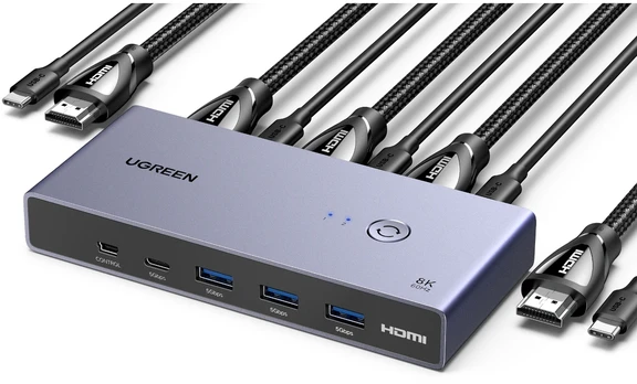 UGREEN CM692 HDMI KVM Switch 2 In 1 Out