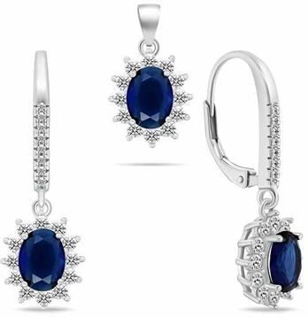 Brilio Silver Sidabrinis set with cubic zirconia SET296WB (pendant, dangle earrings)