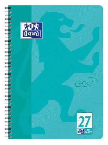 Oxford Oxford Collegeblock A4+ L.27 aqua 80 Blatt