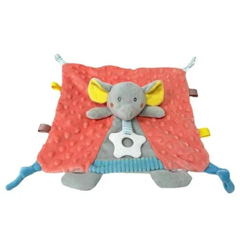 Toy Blanket - 93812 - MILUŚ - ELEPHANT- BEACH / GREY- size 25 cm