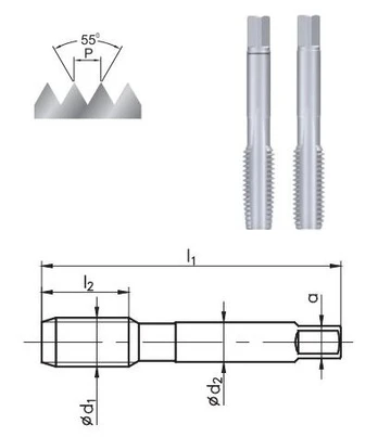 Komplekt sriegiklių G3/8 Hss Din-5157
