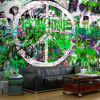 Artgeist Fototapetas - Green Graffiti