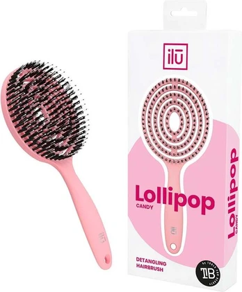 Plaukų šukos Ilu Lollipop, rožinė sp.