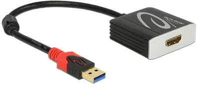DeLOCK 62736 video cable adapter 0.2 m USB Type-A HDMI Juodas