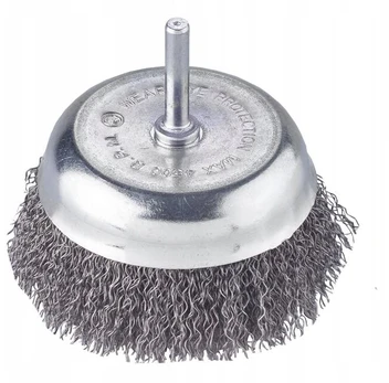 Verkatto vielinis šepetys su kotu, 80mm, banguotas metalinis