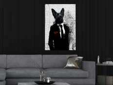 Artgeist Paveikslas - Businessman Dog (1 Part) Vertical kaina