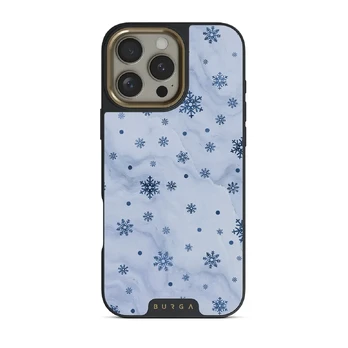 Ice Queen - Snowflakes iPhone 16 Pro Max Case, Elite Dark (MagSafe) / Gold