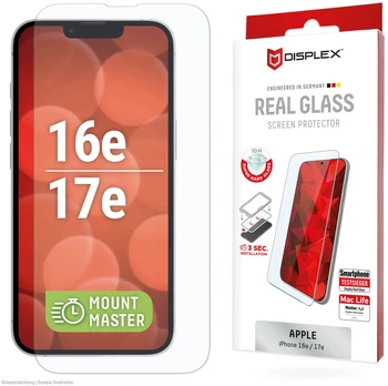 E.V.I. DISPLEX Real Glass MountMaster Apple iPhone 16e / 17e