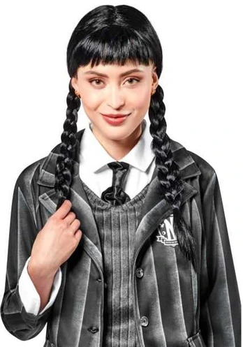 Rubies Wednesday Addams paryk