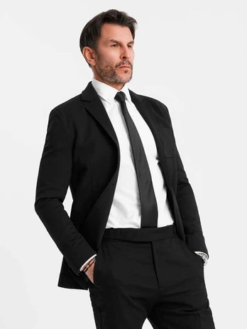 men's blazer - dark pilka