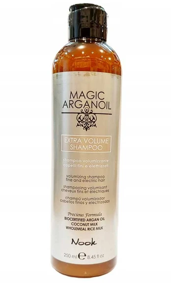 Apimties suteikiantis šampūnas Nook Magic Argnoil Extra Volume, 250ml