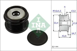 INA 535 0237 10 Freewheel alternator pulley