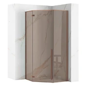 Dušo kabina Rea Diamond Brush Copper + Dušo padėklas Diamond White kaina