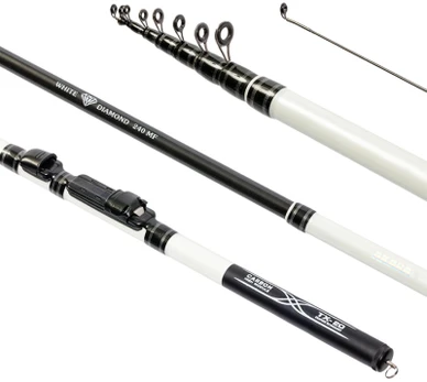 Spiningas Akara White Diamond MF TX-30, 180 cm, 90 g, balta sp./juoda sp.