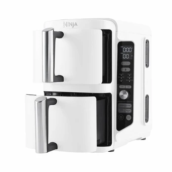 Karšto oro gruzdintuvė Ninja Double Stack XL, 2 lygių, 9,5 l, SL400EU, balta