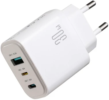 Įkroviklis Joyroom JR-TG6 30W 2xUSB-C/USB-A baltas