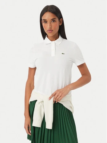 Lacoste Polo marškinėliai PF7839 Balta Classic Fit