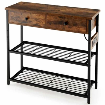 Bonideco Select Konsolė 81x30x81cm., rudos/juodos spalvos