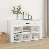 Šoninė spintelė, balta, 100x30x59,5cm, apdirbta mediena kaina