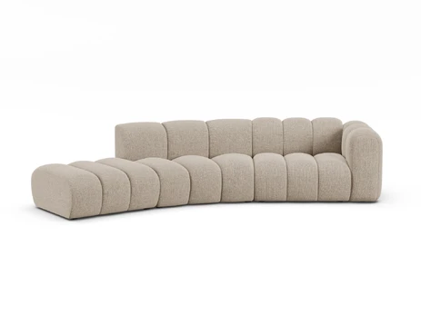 Right Modular Sofa, "Lupine", 5 Seats, 335x166x70, Dark Beige