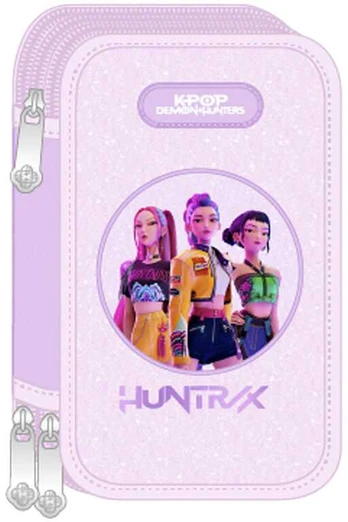 Safta Demon Hunters Kpop Iconic triple pencil case 37pcs