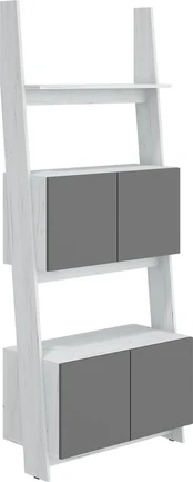 Lentyna Rack 80-2D, balta/pilka